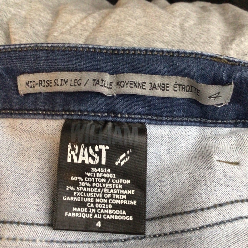 WILLIAM and Rast Mid Rise Slim Fit Jean Pants - Picture 11 of 12
